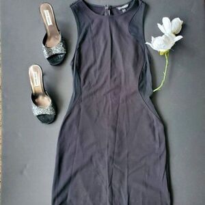 💍Express Black Mesh Cutout Detail Dress